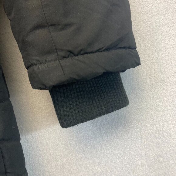 Susan Graver Black Quilted Puffer Coat Womens Small S Removable Faux Fur Hood - Picture 10 of 16